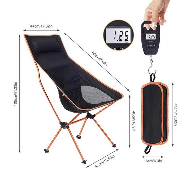 Portable outdoor camping chair made of Oxford cloth, lightweight and foldable for fishing, barbecues, picnics, and beach use