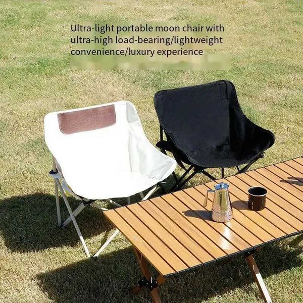 Portable outdoor folding chair with high back and camping table set H241121