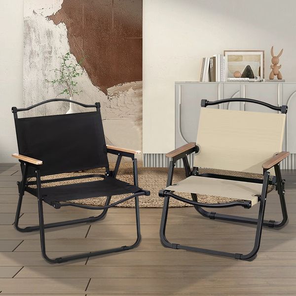 Portable outdoor folding chair  
Wooden-style folding chair  
Kermit outdoor seating  
Compact fishing stool  
Collapsible camping chair  
Lightweight folding chair