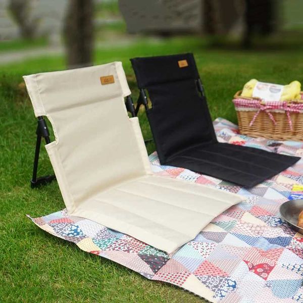 Portable outdoor rest mat with aluminum alloy folding chair for picnics