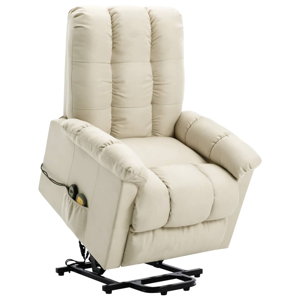 Power Lift Chair Cream Polyester, Plywood, Iron Standard