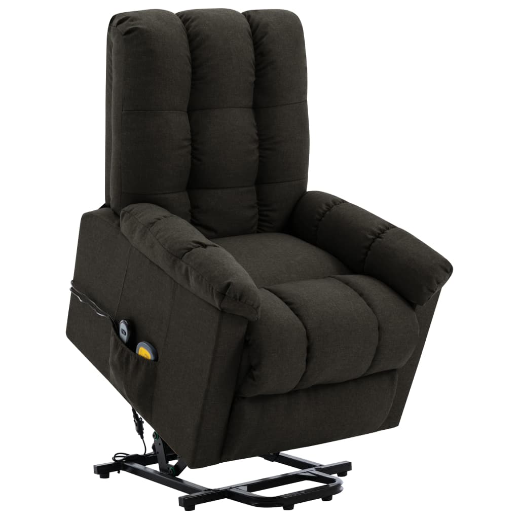 Power Lift Chair Dark Brown Fabric (100% polyester), Plywood, Iron