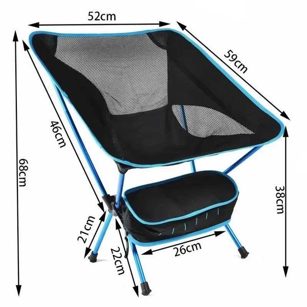Premium lightweight aluminum folding moon chair for outdoor camping H241121