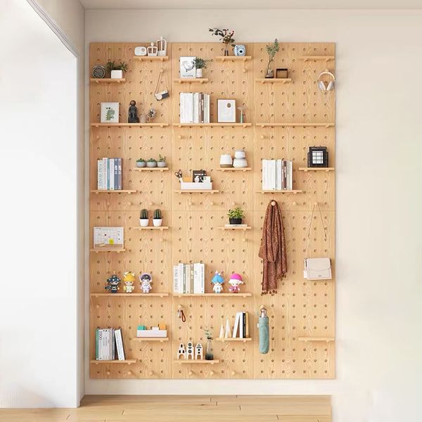 Price consultation for custom solid wood perforated storage shelves, wholesale Nordic wall hooks, and hole-free kitchen wooden boards