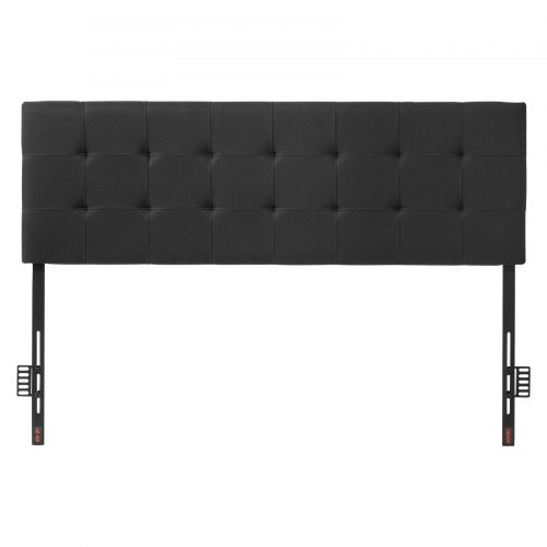 Queen-size diamond-tufted headboard with adjustable height (42.72-54.53 inches), measuring 62.2 inches wide and 2.76 inches deep, perfect for queen beds