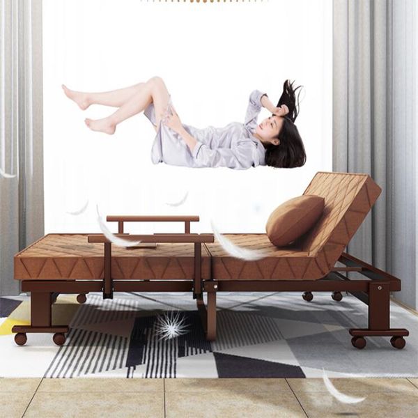 R633 70/80CM foldable single bed for home, office naps, simple sofa, lunch companion, camping recliner, lounge chair with adjustable armrests