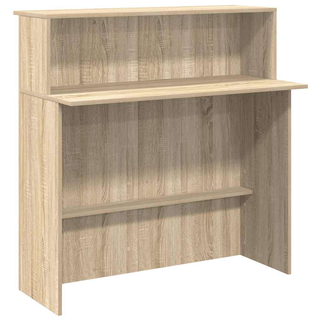 Reception Desk Sonoma Oak Engineered Wood Standard Reception Desk