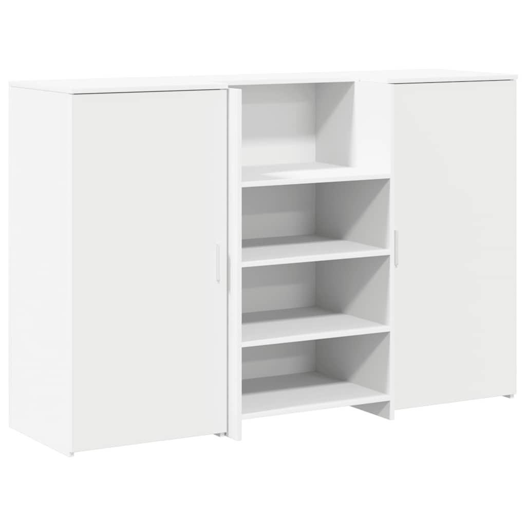 Reception Desk White Engineered wood Large Reception Desk