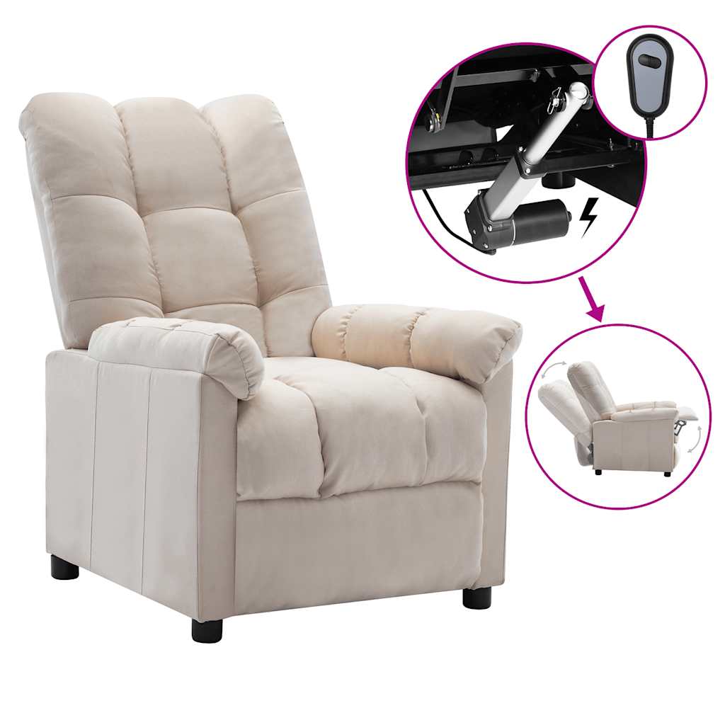 Recliner Cream Polyester, Plywood, Iron, Sponge, PP Cotton Large
