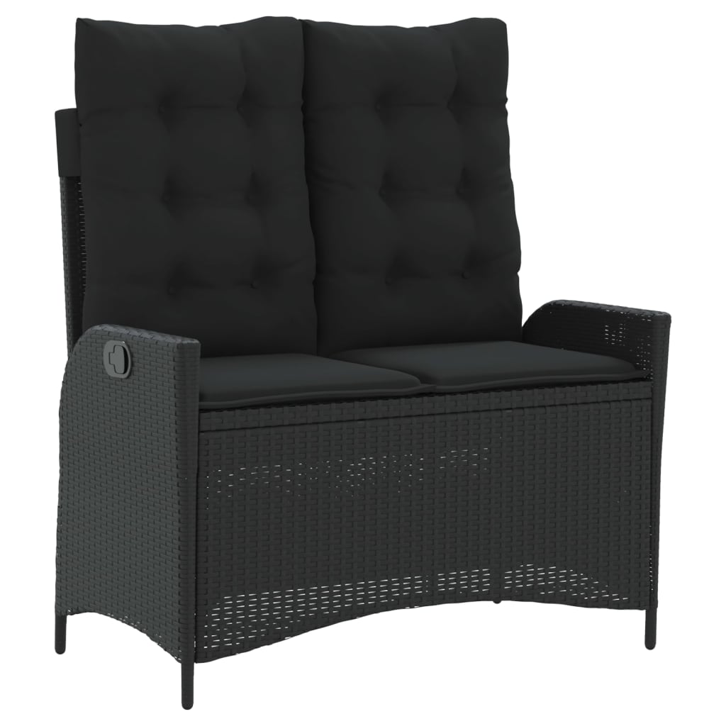 Reclining Garden Bench Black