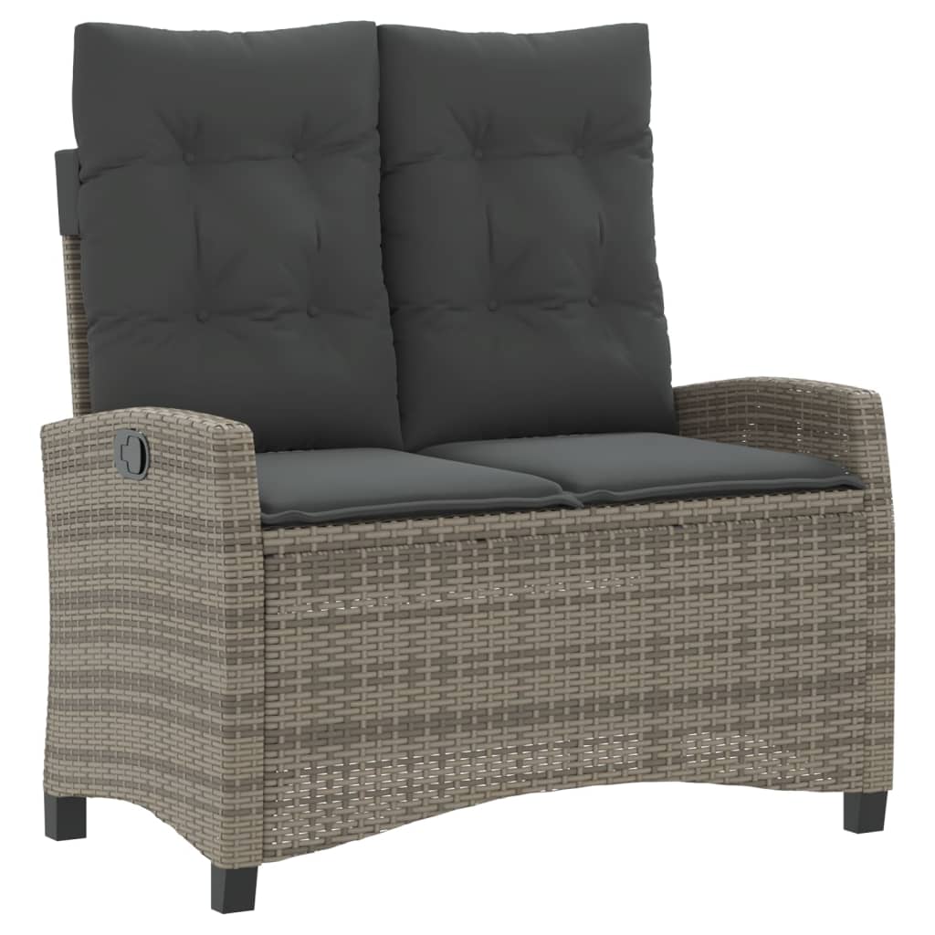 Reclining Garden Bench Grey, Dark Grey