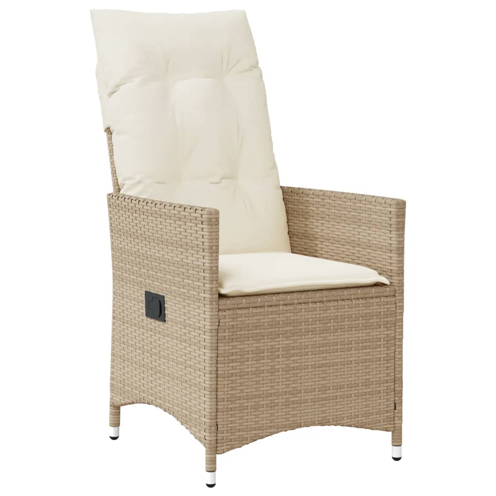 Reclining Garden Chair Beige, Cream white