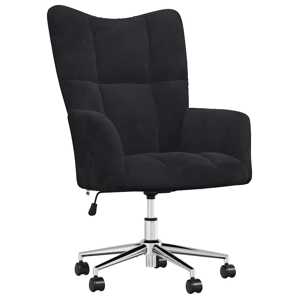 Relaxing Chair Black Velvet, Steel Standard Relaxing Chair