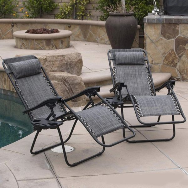 Replacement fabric for folding recliner chair with 4 cord accessories, designed for 87HA gravity lounge chairs
