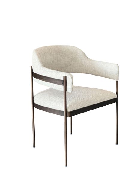 ROWAN Dining Chair - Stylish upholstered metal chair for dining, office, or home