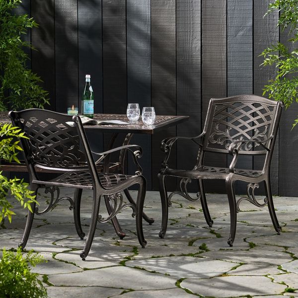 Set of 2 vintage metal garden chairs for outdoor relaxation