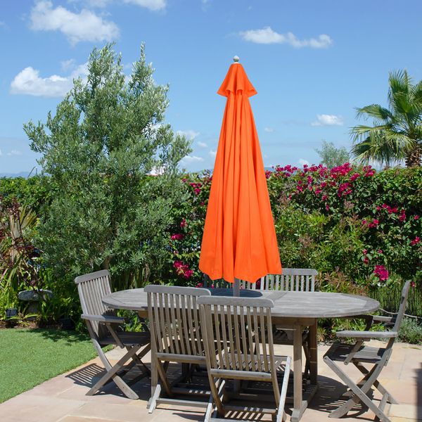 Shade cloth umbrella base designed for outdoor patios and markets, waterproof polyester replacement cover fits 3/2.7 meter canopies with 6/8 ribs only