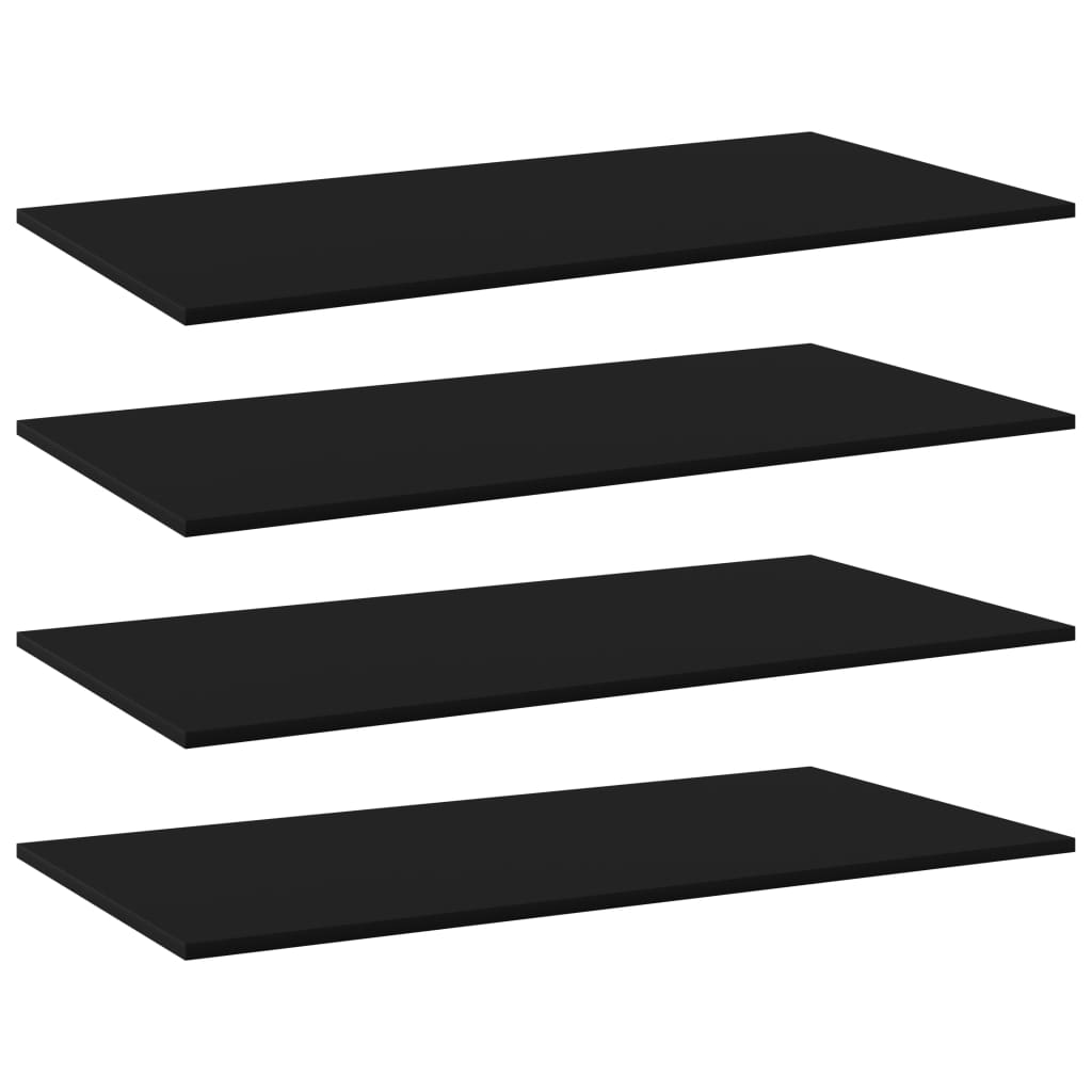 Shelf Set of 4 Black Engineered wood Other Simple Shelf