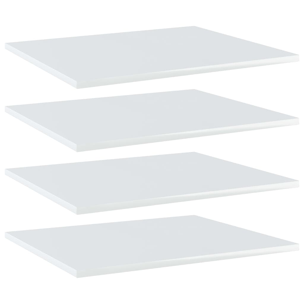 Shelf Set of 4 High gloss white Engineered wood