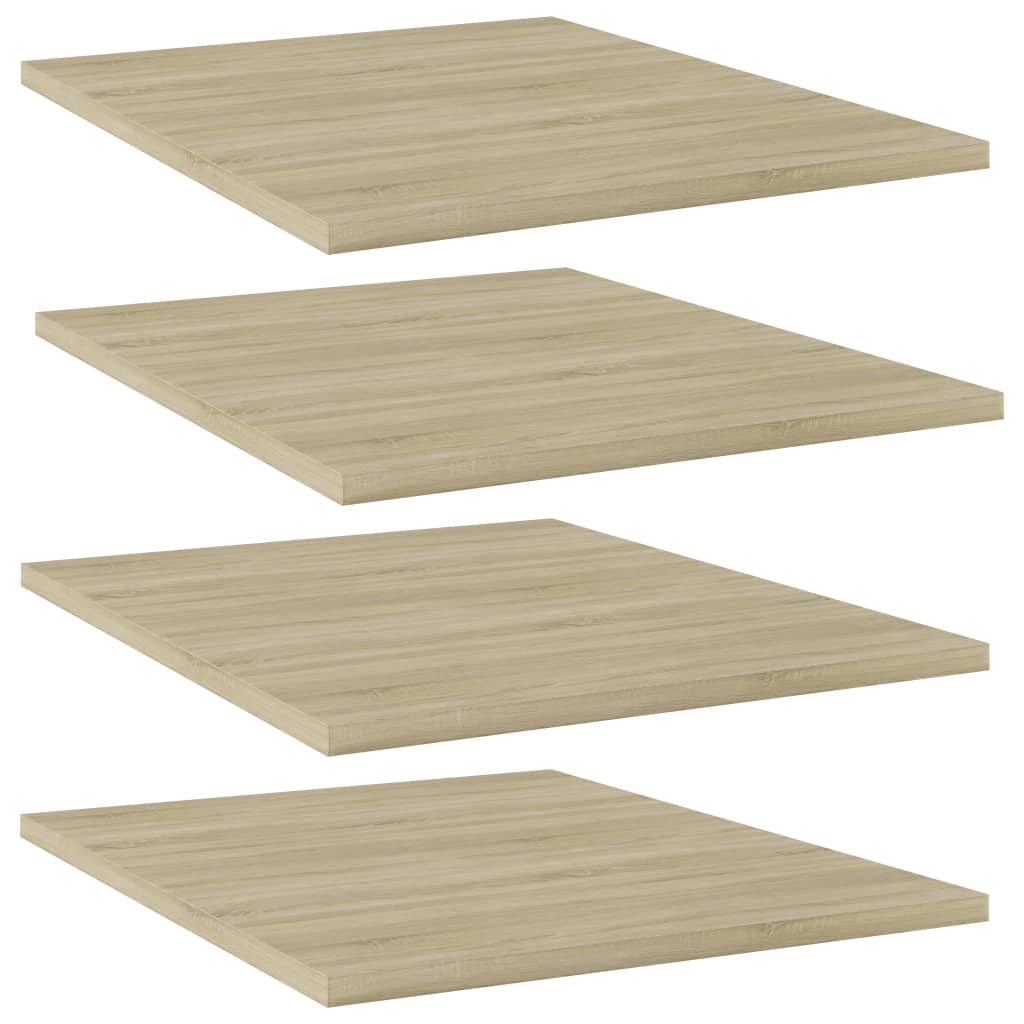 Shelf Set of 4 Sonoma oak Engineered wood Medium