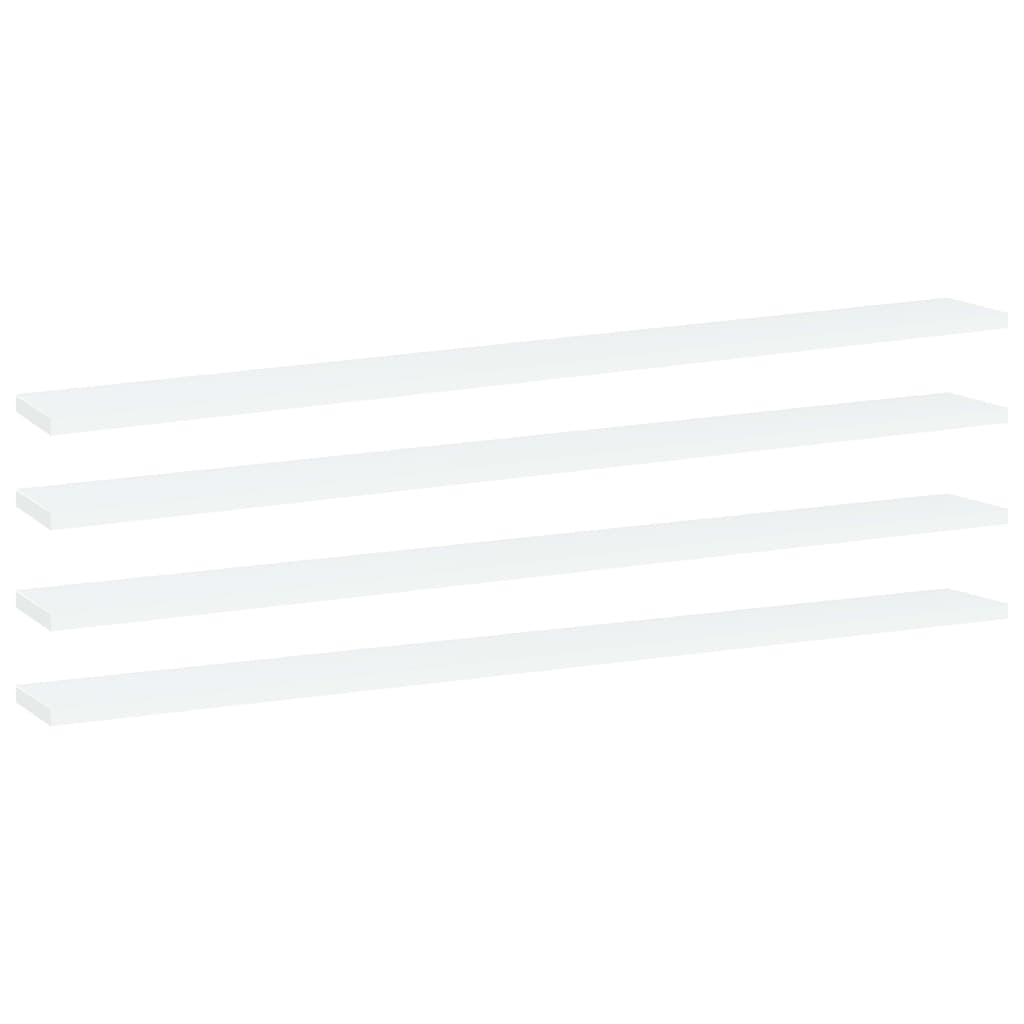 Shelf Set of 4 White Engineered wood 39.4 x 3.9 x 0.6 in