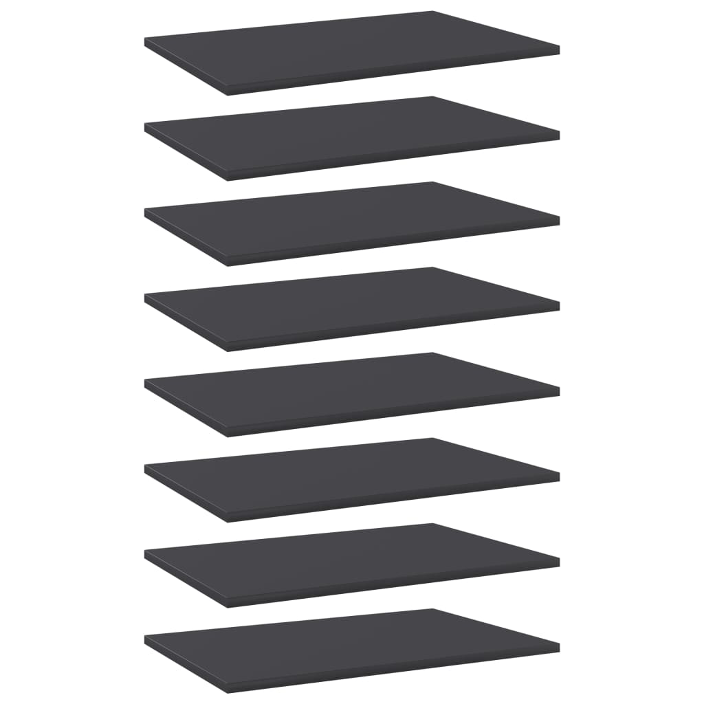 Shelf Set of 8 Grey Engineered wood 23.6x15.7x0.6 in Shelf