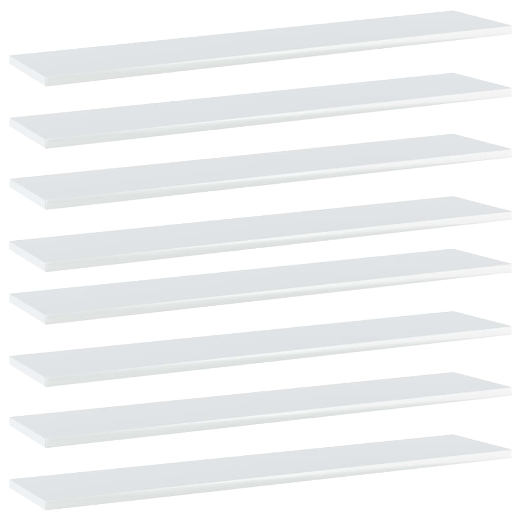 Shelf Set of 8 High gloss white Engineered wood