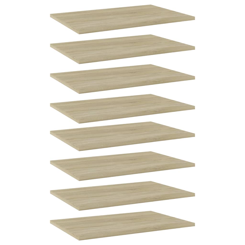 Shelf Set of 8 Sonoma oak Engineered wood 23.6x15.7 in