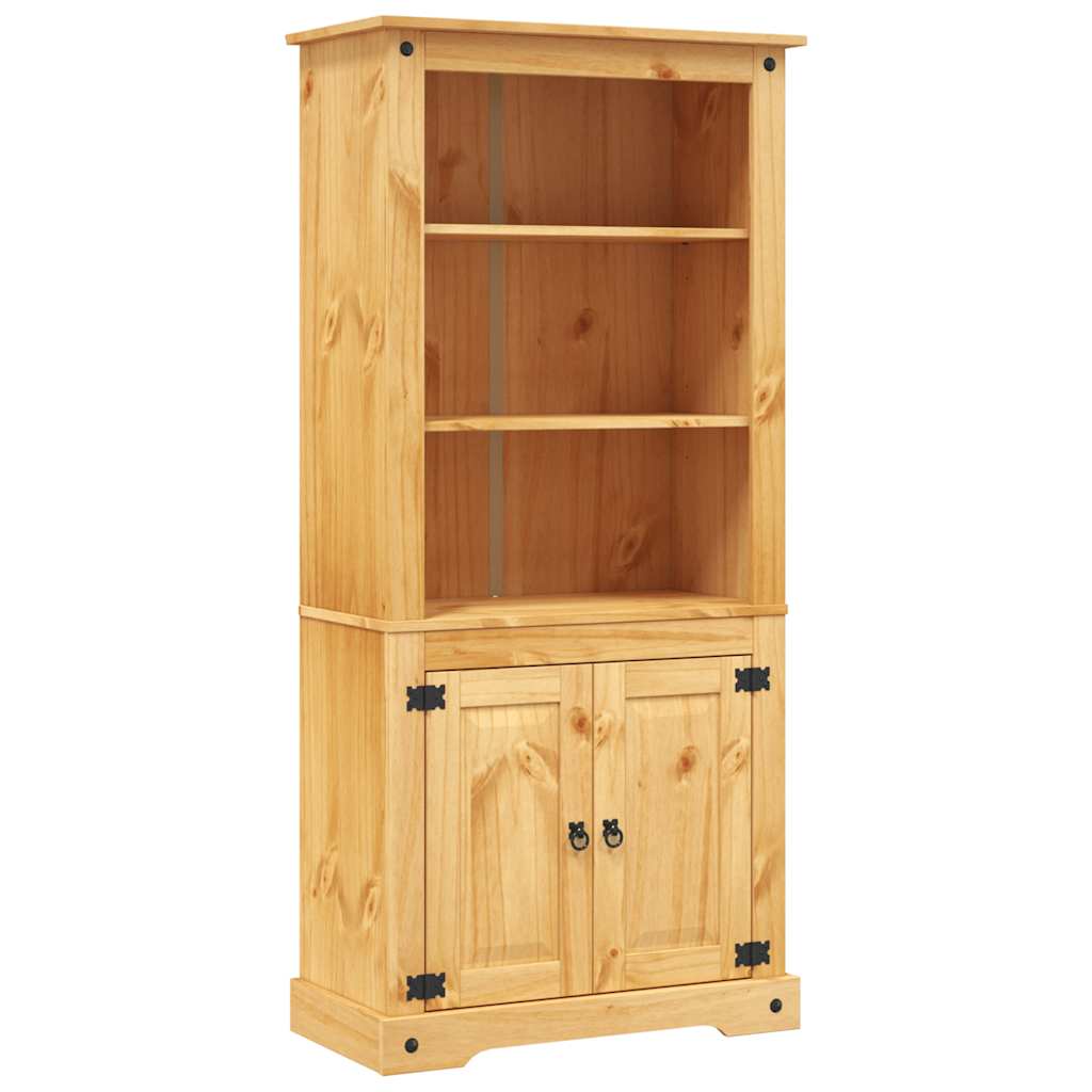 Side Cabinet Brown Solid Pine Wood 31.5x15.7x66.9 in Side Cabinet