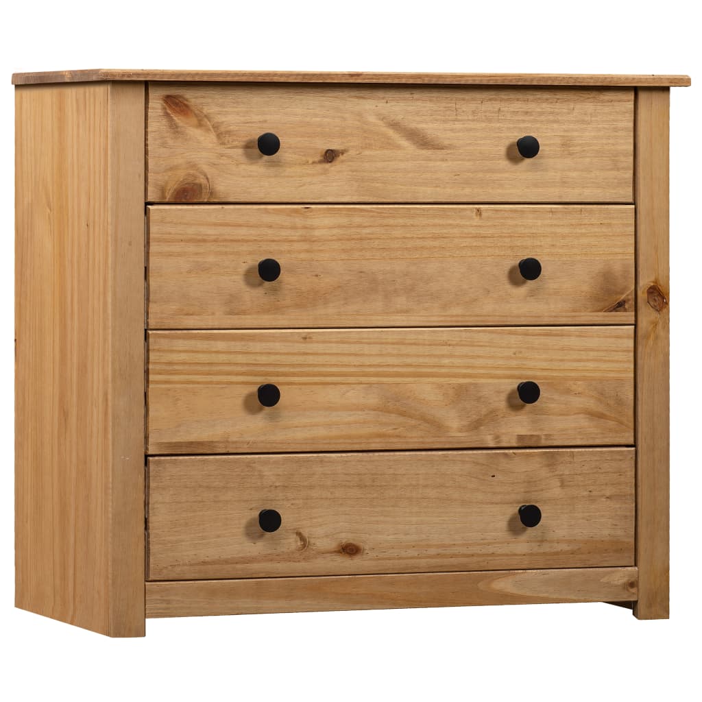 Side Cabinet Natural Solid pine wood Medium Side Table