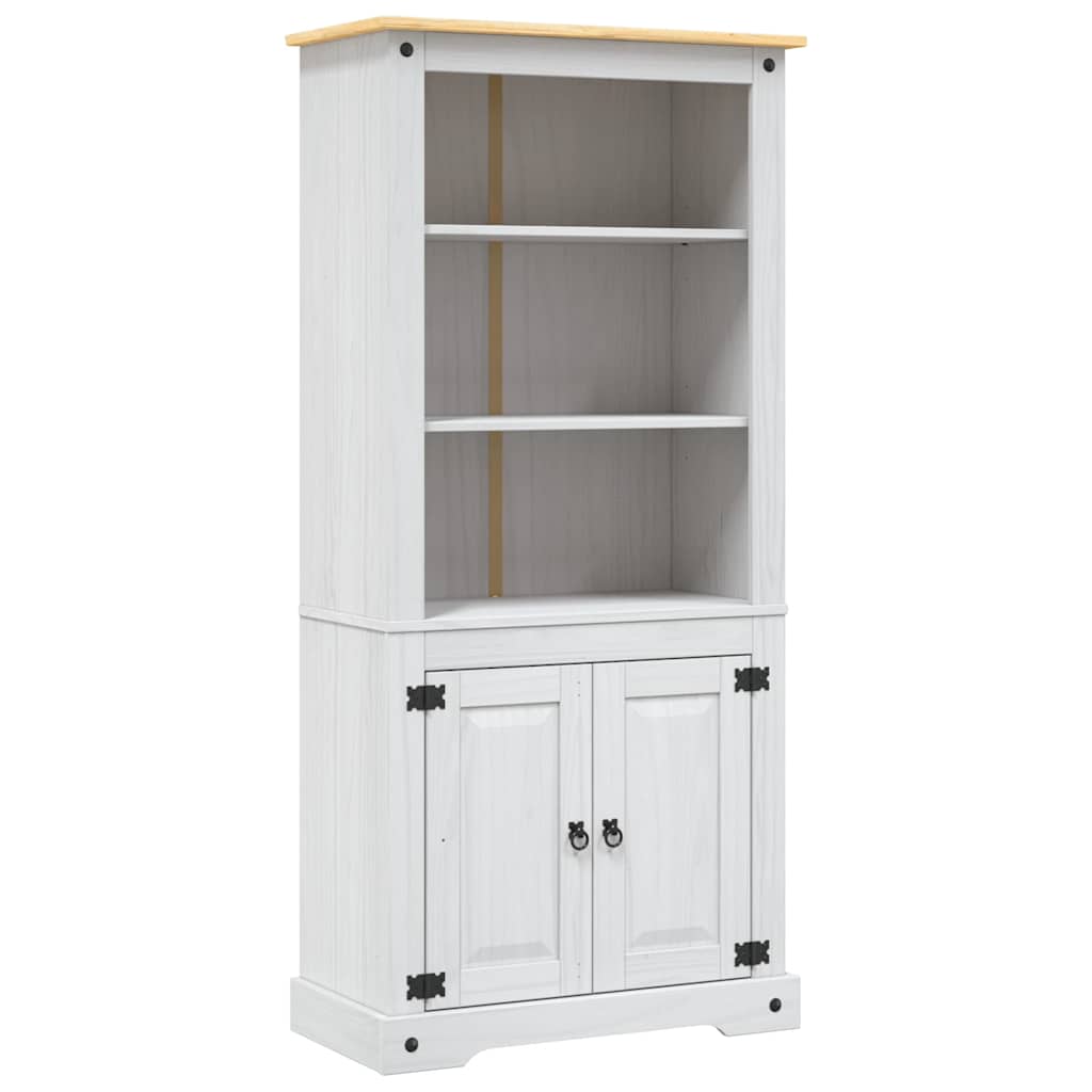 Side Cabinet White body and brown top Solid pinewood