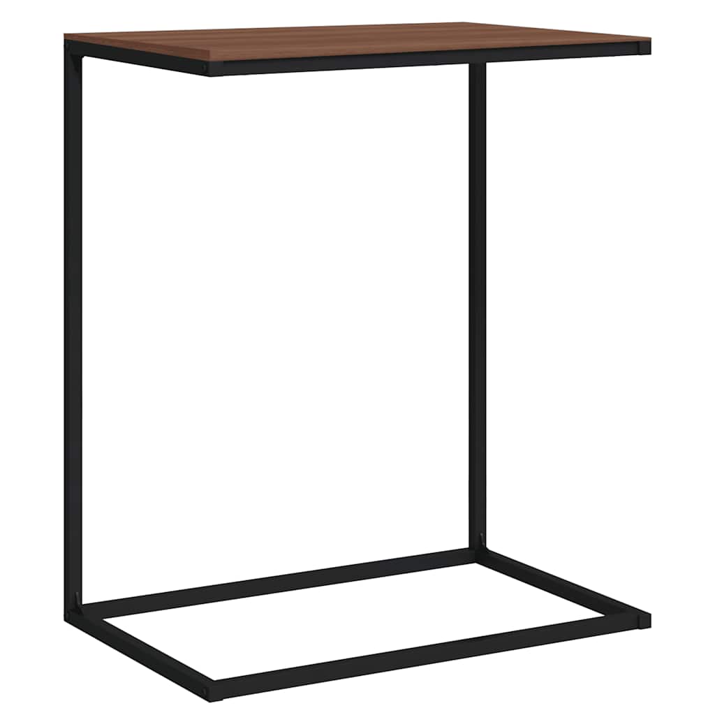 Side Table Black Engineered wood, iron 21.7x13.8x26.0 in Durable