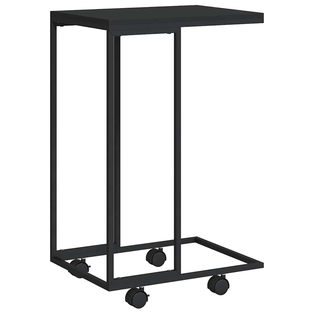 Side Table Black Engineered wood, iron Small Portable