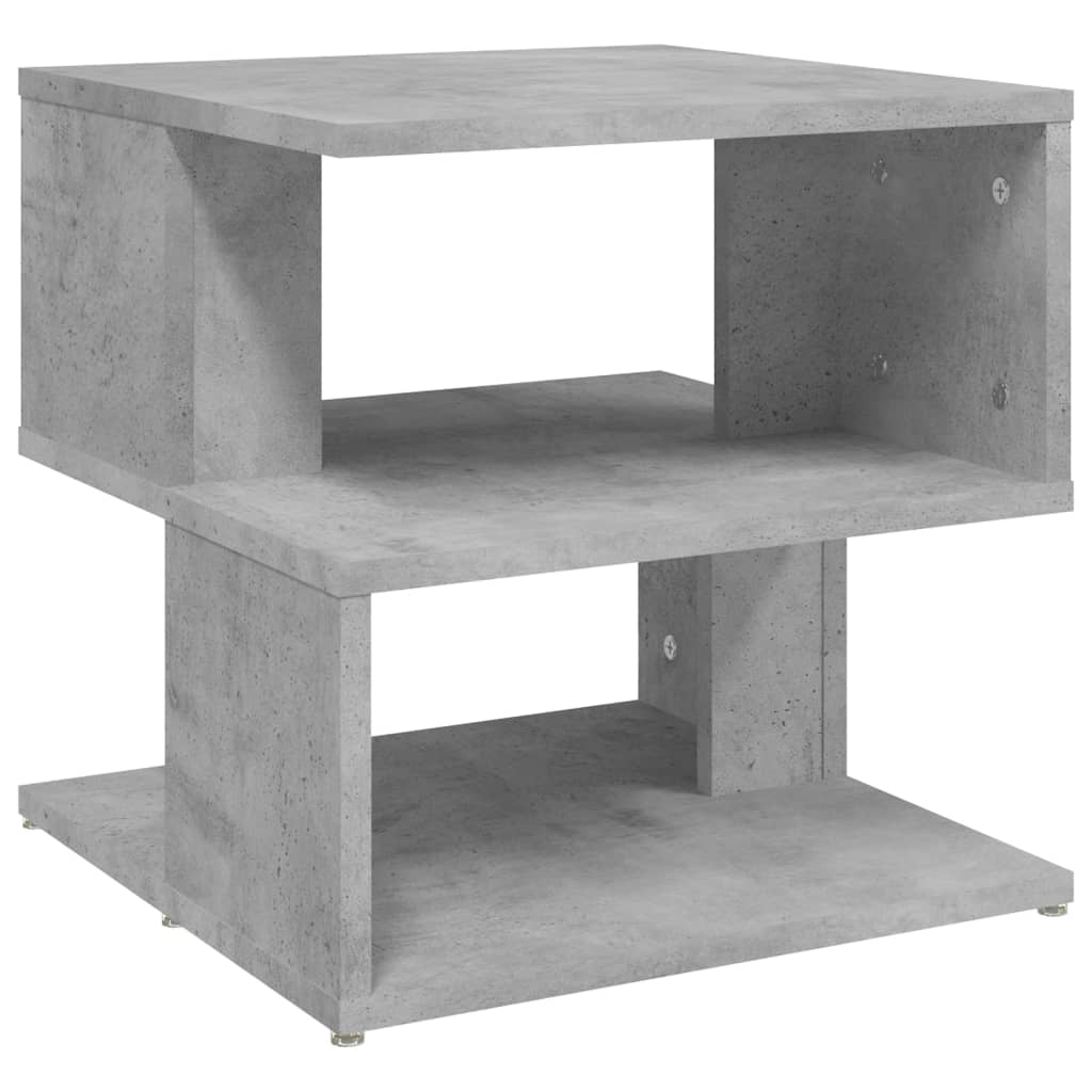 Side Table Concrete Grey Engineered Wood 15.7 in Side Table