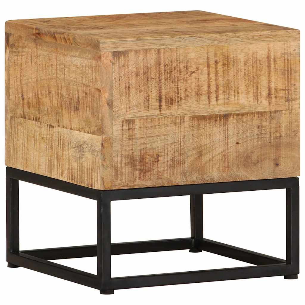 Side Table Natural mango wood, black