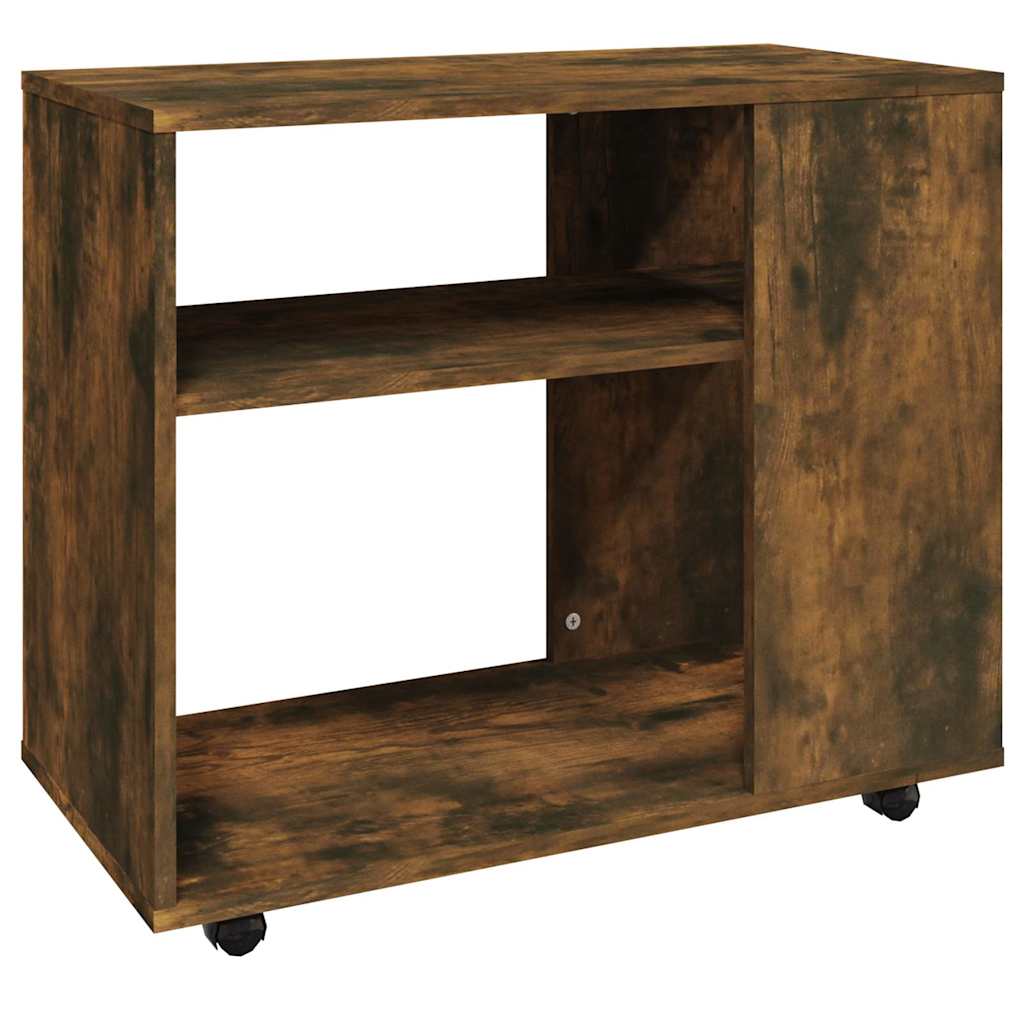 Side Table Smoked Oak Engineered Wood Small Side Table