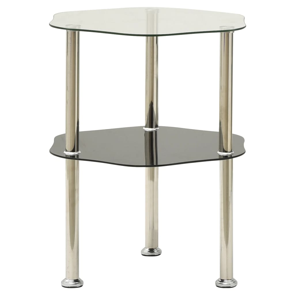 Side Table Transparent and black