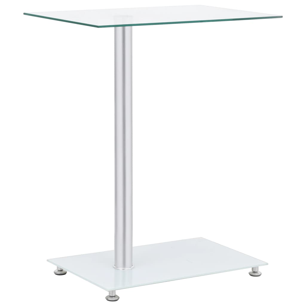 Side Table Transparent Tempered glass, stainless steel Small
