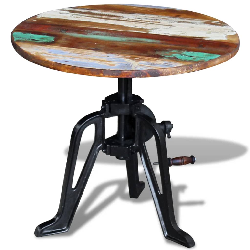 Side Table Various shades of brown and black Solid reclaimed wood