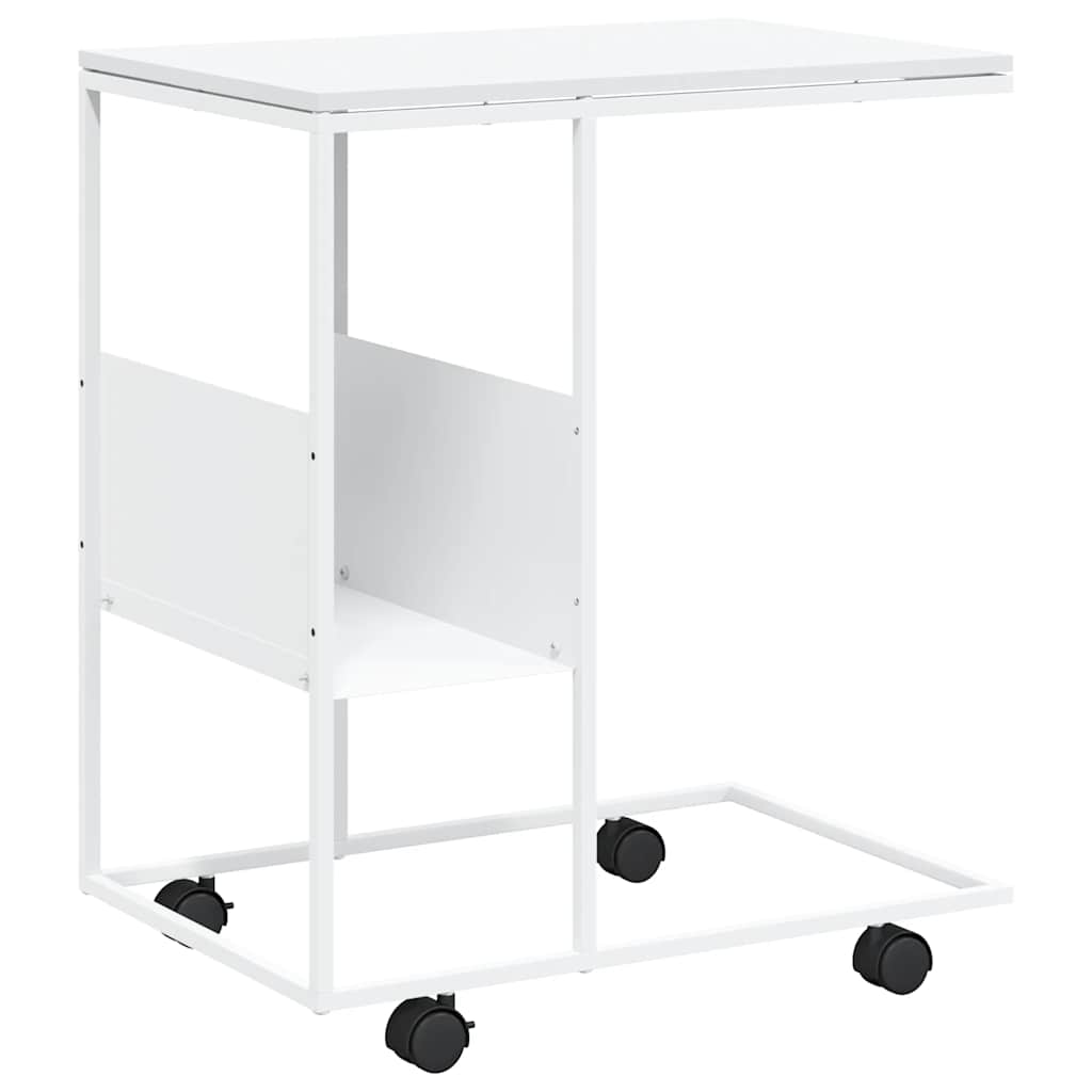 Side Table White Engineered wood, iron Medium Side Table