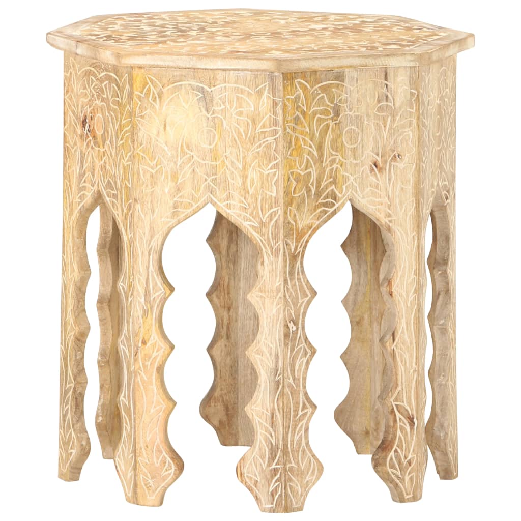 Side Table Whitewashed wood Solid mango wood Medium