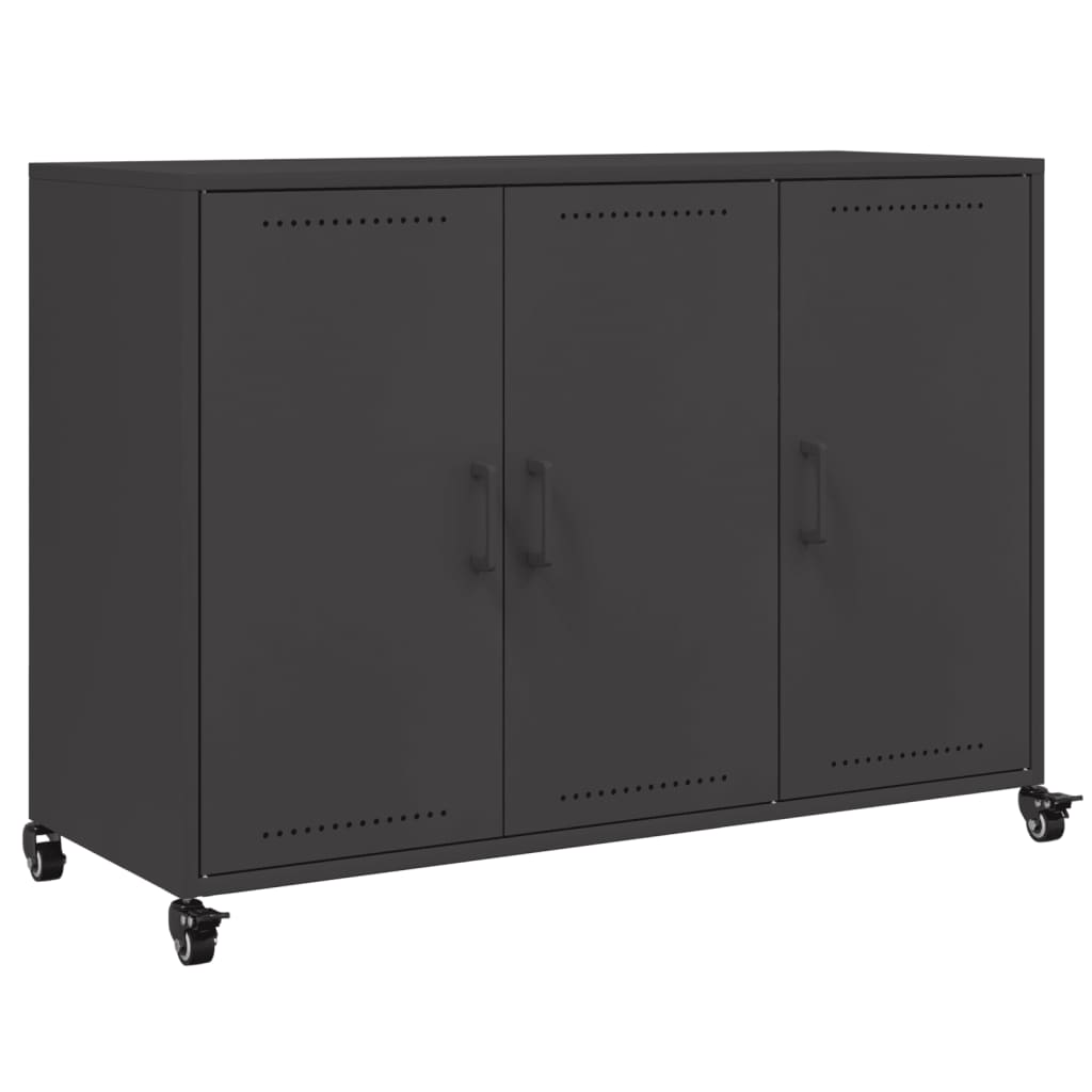 Sideboard Black Cold-rolled steel Medium Cabinet Rectangular