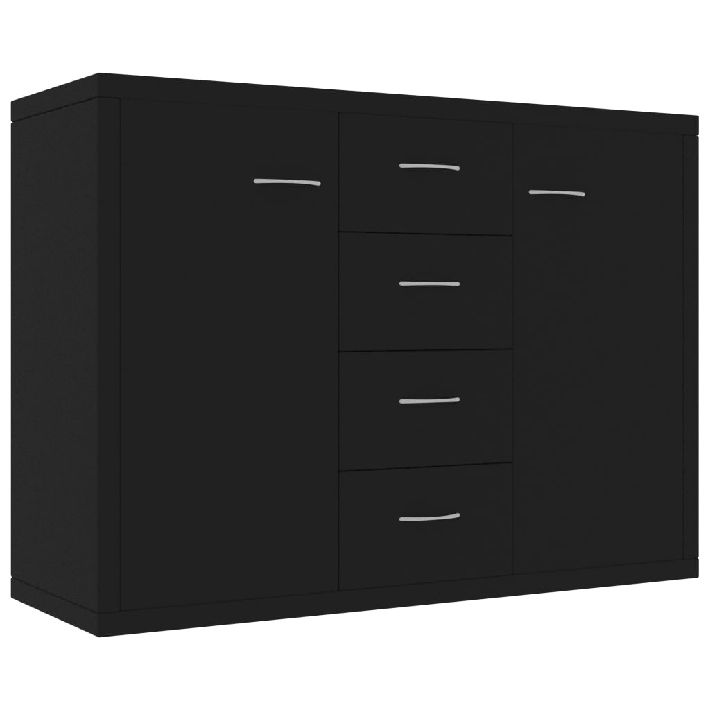Sideboard Black Engineered wood Medium Sideboard Rectangular