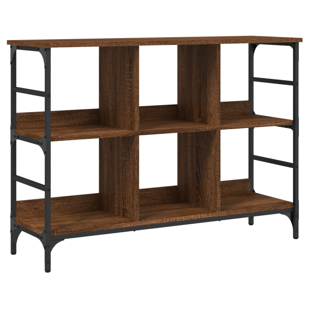 Sideboard Brown Oak Engineered Wood, Metal Standard