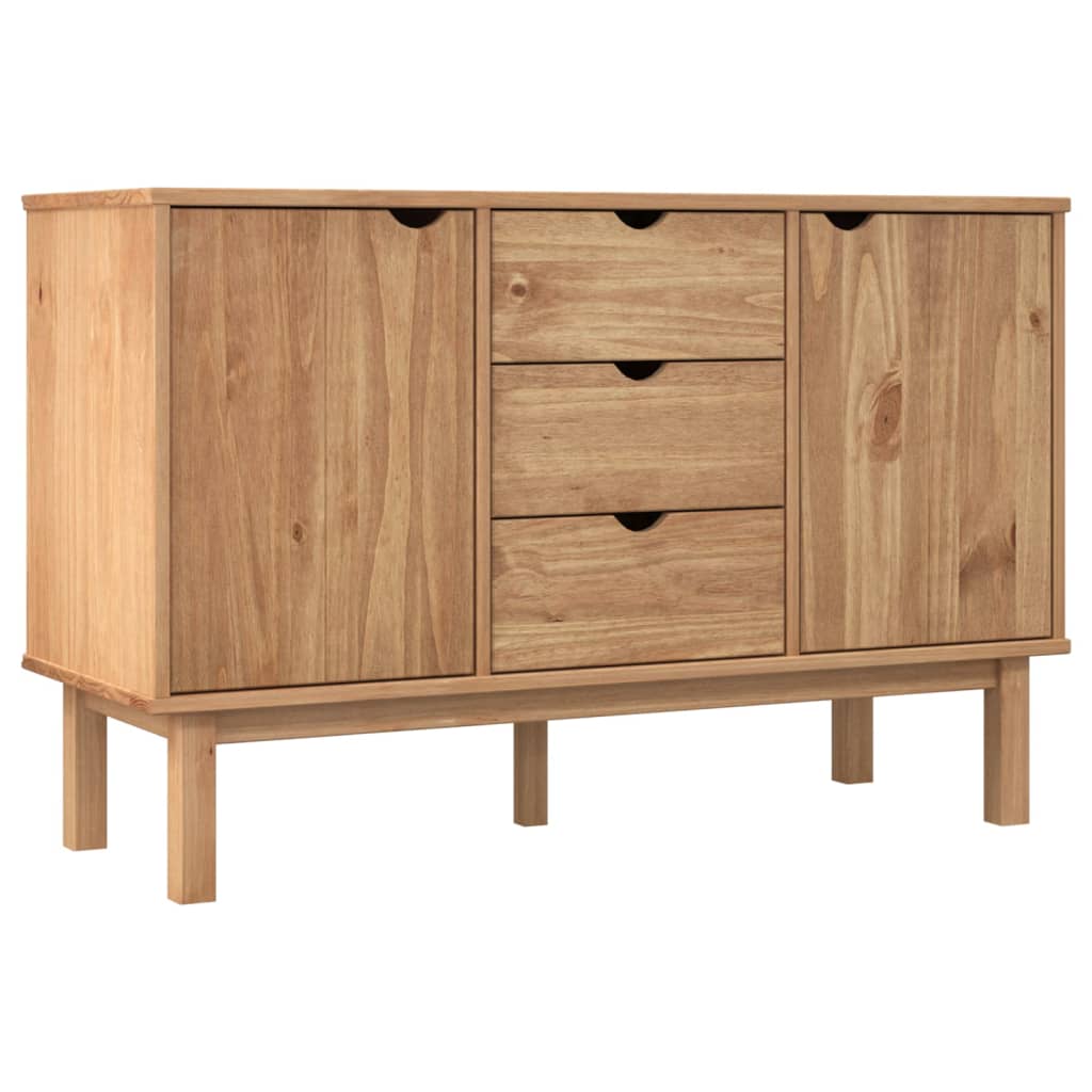 Sideboard Brown Solid pine wood, engineered wood Medium/Large