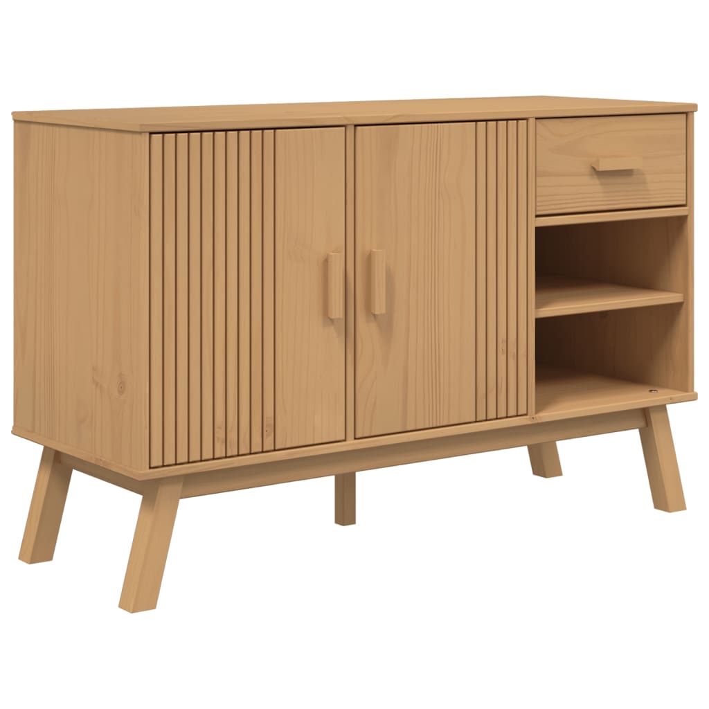 Sideboard Brown Solid pine wood Medium Sideboard Rectangular