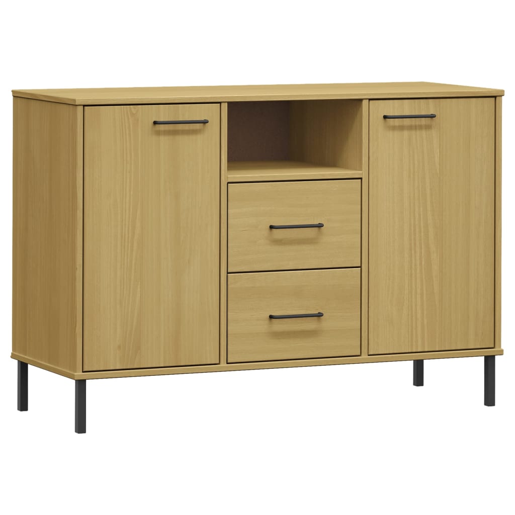 Sideboard Brown Solid pine wood Medium Sideboard Rectangular