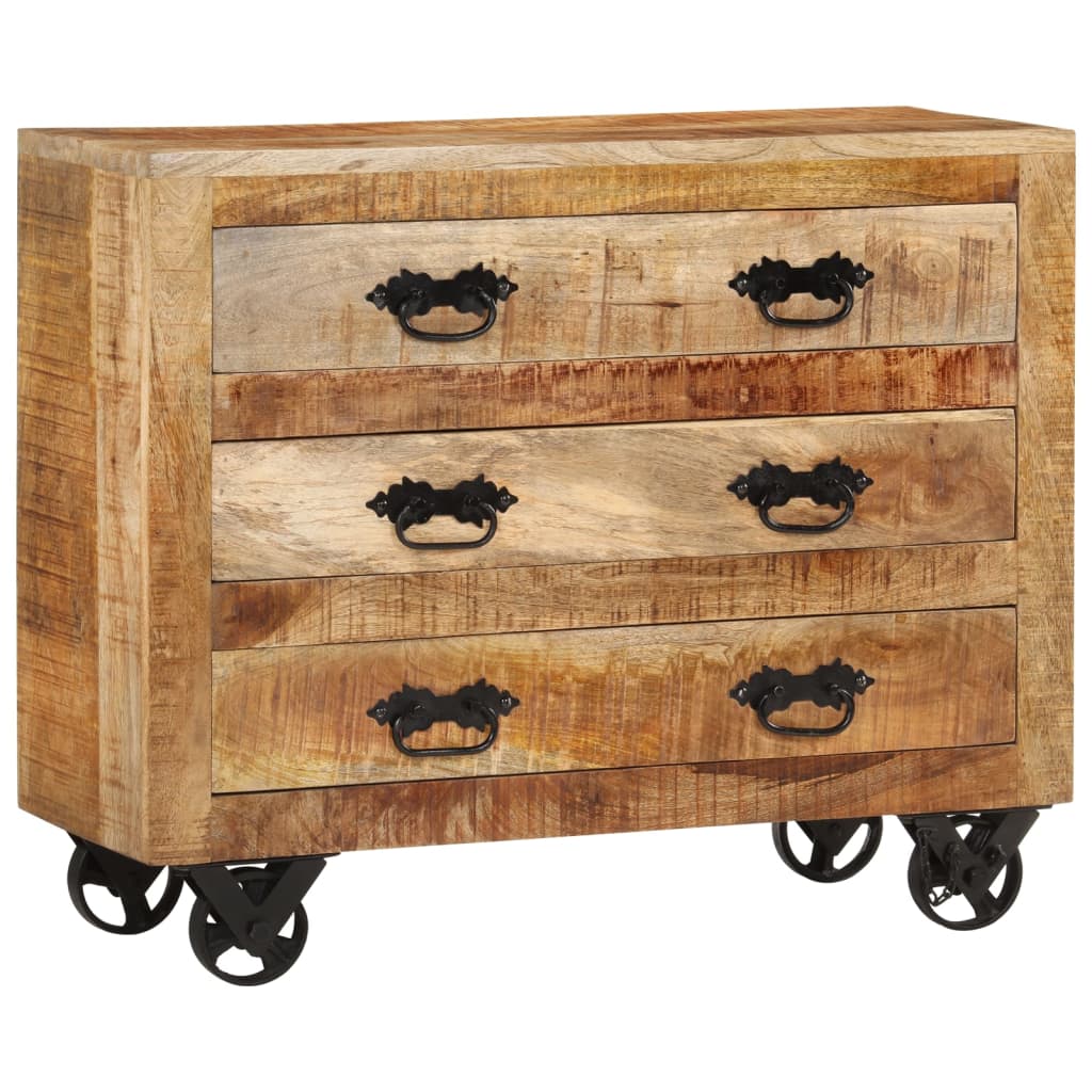 Sideboard Brown Solid rough mango wood, cast iron Medium