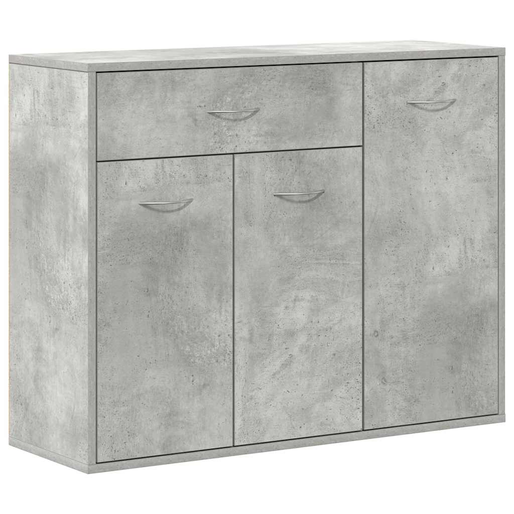 Sideboard Concrete Grey Engineered Wood Sideboard Rectangular