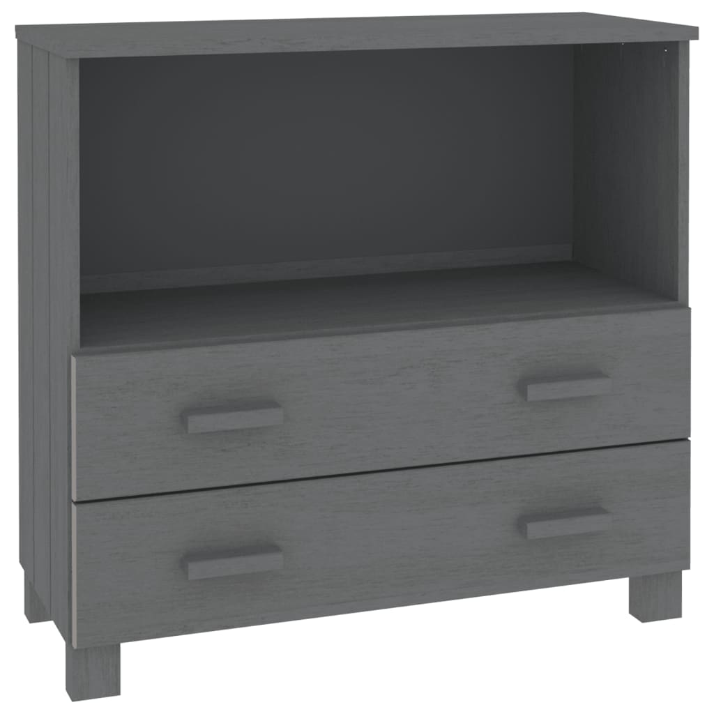 Sideboard Dark Gray Solid Pine Wood Medium Sideboard